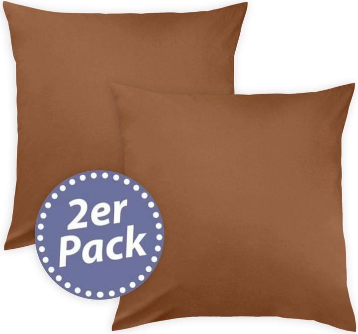 Actual product image Traumschlaf Uni Kissenhülle Monaco 2er Set (Pillowcase, 80x80 cm)
