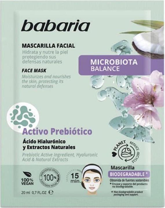 Immagine prodotto Babaria Maschera per l'equilibrio del microbiota facciale 20ml (20 ml)