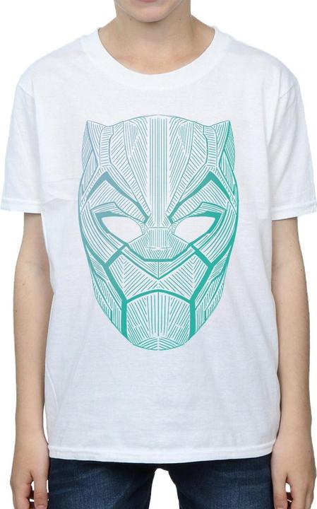 Actual product image Boys Black Panther Tribal Mask T-Shirt (140, 146)