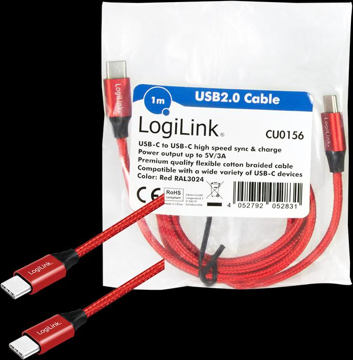 Productafbeelding LogiLink USB-kabel (1 m, USB 2.0, 5 W)