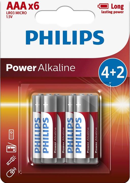 Philips Power Alkaline (6) LR03P6BP/10 (6 Stk., AAA)