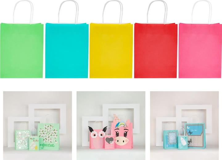 Image du produit Idena Sacs en papier 10 pièces 26x31cm 5 couleurs FSC-Mix (Pochette cadeau, 10 x)