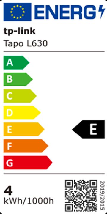Etichetta energetica TP-Link Tapo L630 (confezione da 4) (GU10, 3.70 W, 350 lm, 4 x, E)