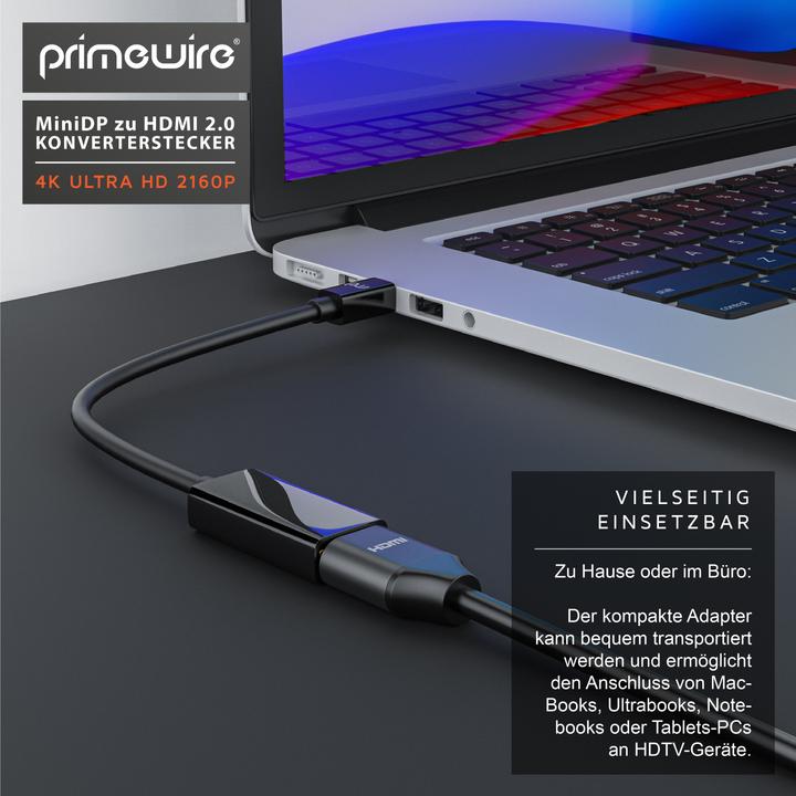 Actual product image Primewire Mini Display Port – HDMI (0.10 m, DisplayPort, HDMI)