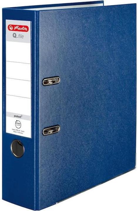 Image du produit Herlitz classeur à levier Q.file protect A4 8cm bleu (A4, 80 mm, 1 pièce(s))