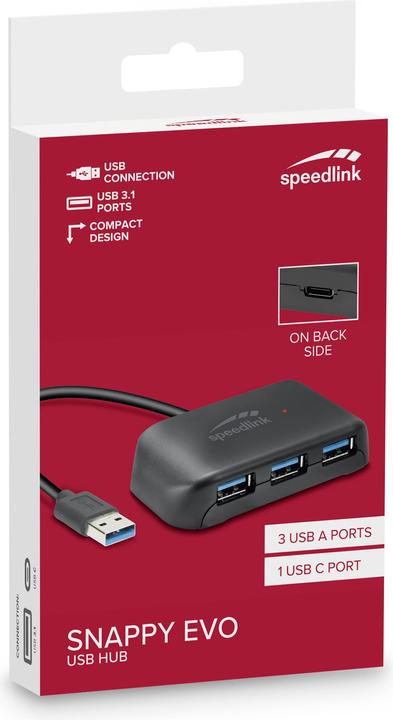 Actual product image Speedlink SNAPPY EVO - USB-A Hub (USB-C, 4 Ports)