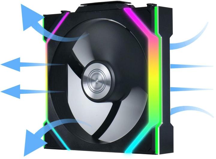 Lian-Li UNI FAN SL Wireless ARGB PWM fan - reverse blade, 120 mm, black (120 mm, 1 x)