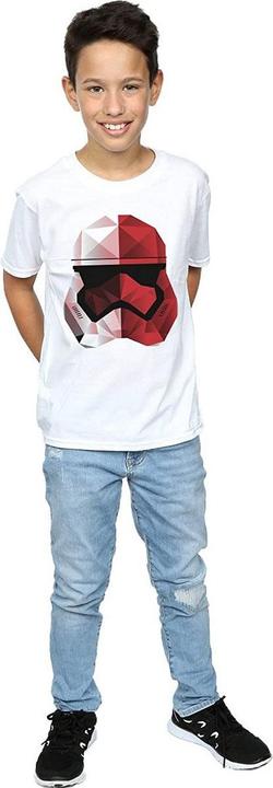 Actual product image Star Wars Boys Cubist Stormtrooper Helmet Cotton T-Shirt (116)