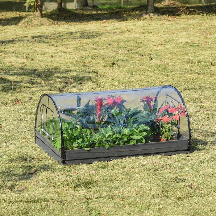Produktbild Swisshandel24 Gewächshaus mit Fenster 12 Gitter PVC Stahl Transparent 120 x 79 x 53 cm