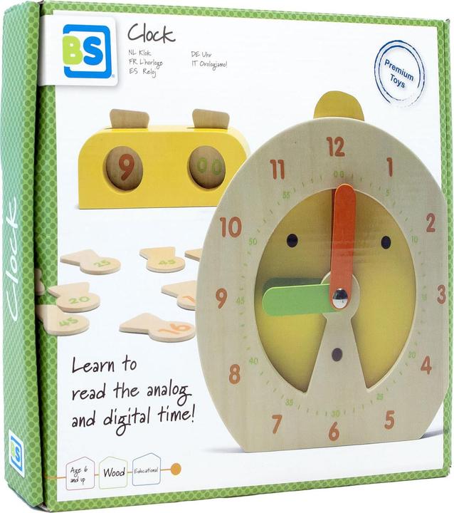 Actual product image BS Learning Clock Digital Analog (German, French, Italian, English)