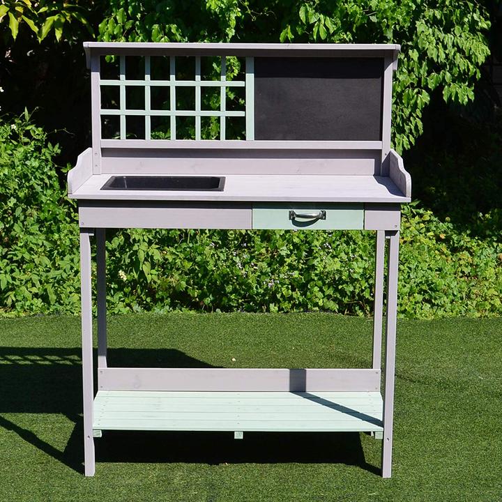 Actual product image Homcom Planting table with drawer and tray