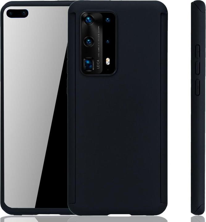 Produktbild König Design Hülle Handy Schutz für Huawei P40 Pro Full Case Cover Displayschutz 360 Schwarz (Huawei P40 Pro+)