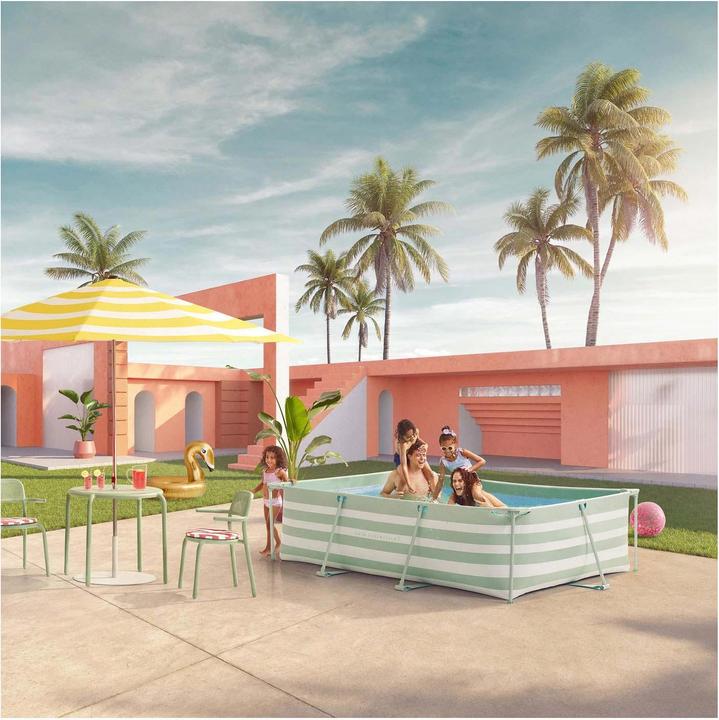 Produktbild Swim Essentials Luxus-Pool mit grünen Streifen (300 x 200 x 75 cm)