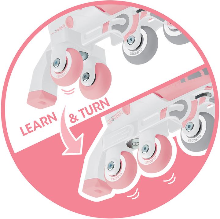 Produktbild Globber LEARNING SKATES 2in1 pastellrosa, Gr. 26-29 (27)