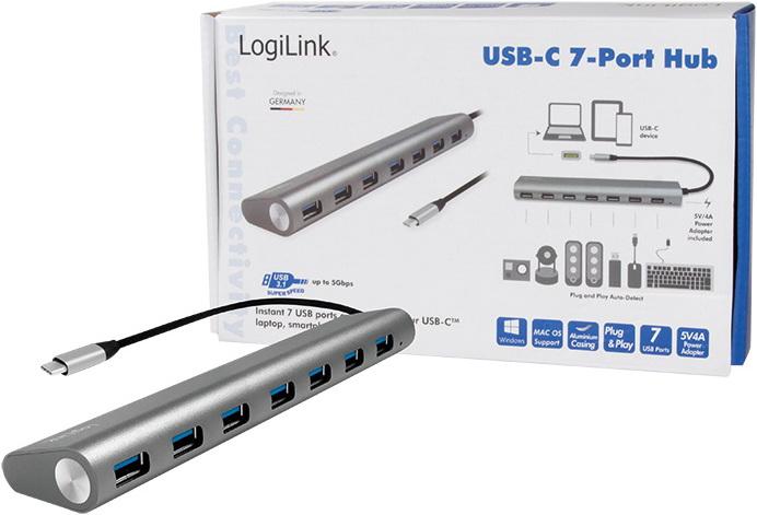 Produktbild LogiLink UA0310 (USB-C, 7 Ports)