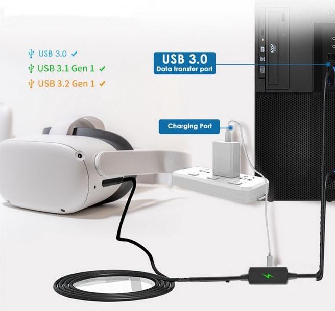 Image du produit MU Classic VR Link Kabel mit USB Typ-C Ladeanschluss Meta Quest 3/3S Series