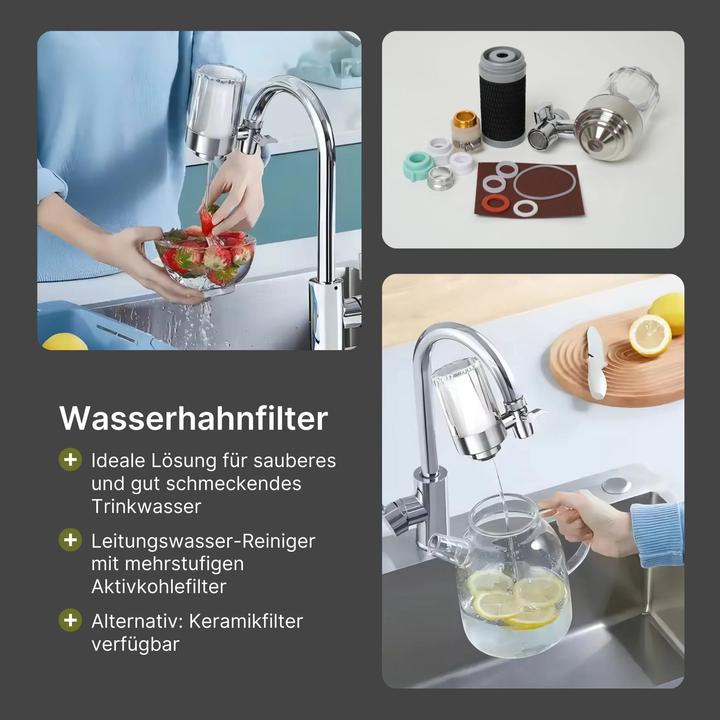 Immagine prodotto Hermex Filtro per rubinetto Purificatore d'acqua per rubinetto Filtro per acqua per rubinetto da cucina