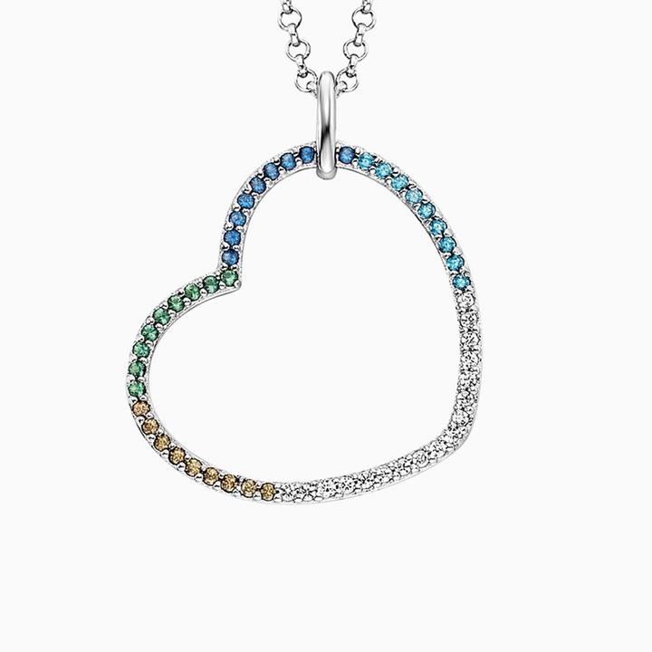 Immagine prodotto Engelsrufer Collana cuore arcobaleno (Argento 925, 50 cm)