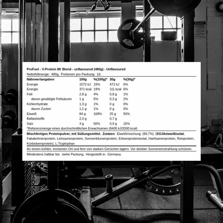 Immagine prodotto ProFuel Miscela V-Protein 8K (Non aromatizzato, 1 pz., 595 g)