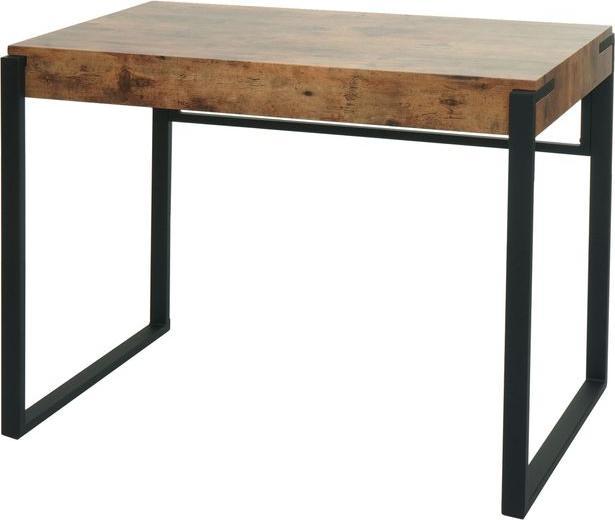Image du produit Mendler Table console HWC-L53, métal 80x100x54cm - chêne sauvage foncé (80 x 100 x 54 cm)