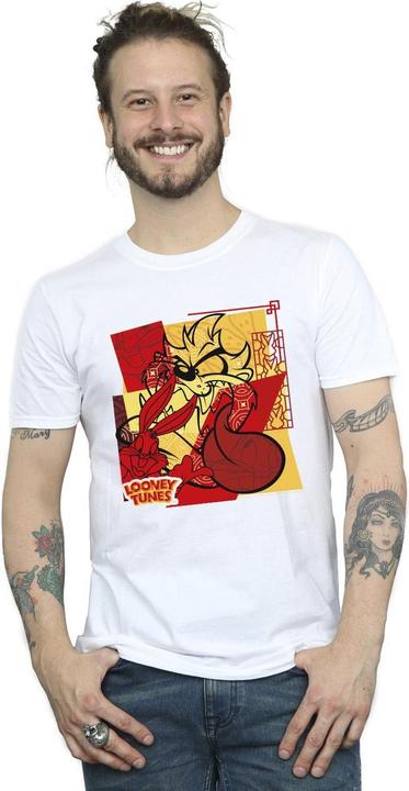 Actual product image Looney Tunes Mens Taz Bugs Rabbit New Year T-Shirt (XXL)