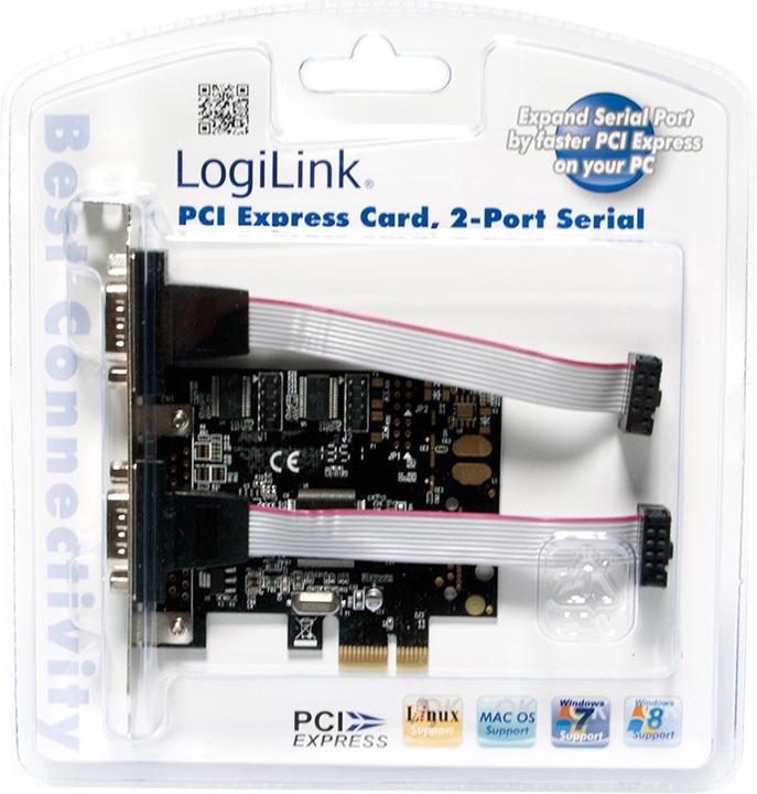 Actual product image LogiLink 2 x serial (COM) PCIe
