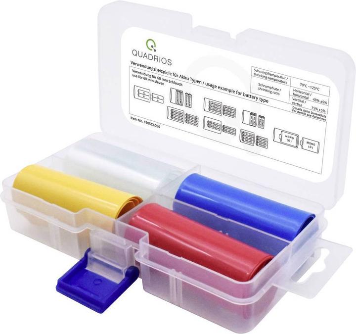 Quadrios Set di tubi termoretraibili per batteria 21 formato piatto (4 x)