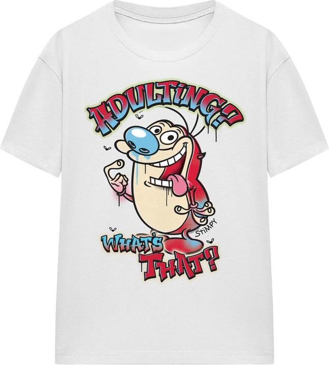 Image du produit Ren & Stimpy - T-shirt ADULTING WHATS THAT? - Adulte (L)