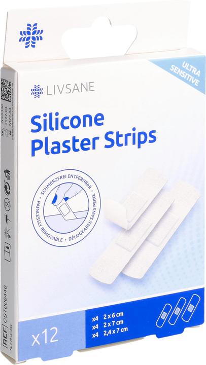 Livsane Silikonpflaster-Streifen ultra sensitive (12 x)