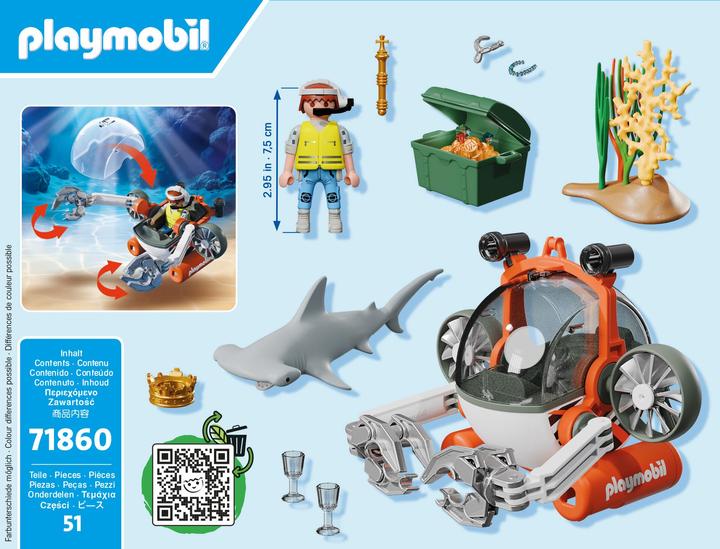 Image du produit Playmobil 71860 Schatzsuche mit U-Boot (71860, Playmobil Action Heroes)