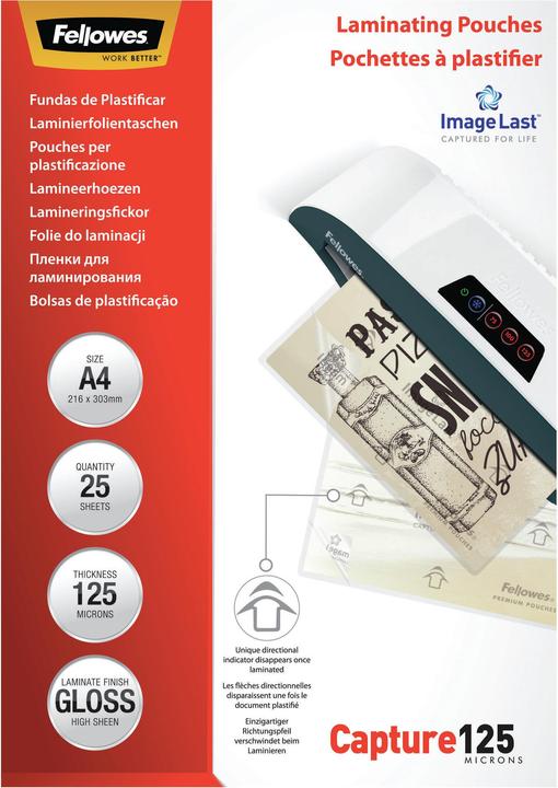 Actual product image Fellowes Capture 125 (A4, 25 Piece, 125 µm)