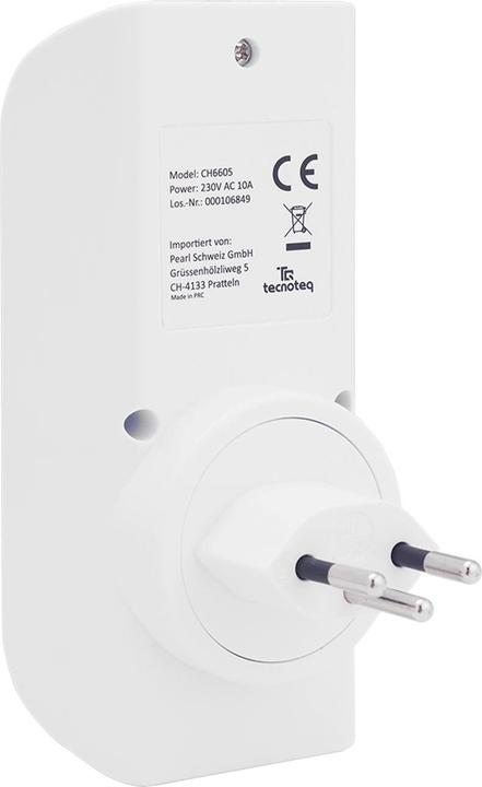 Image du produit Tecnoteq Prise de courant avec 2x port de charge USB, 3.1 A, minuterie, protection contre les surtensions
