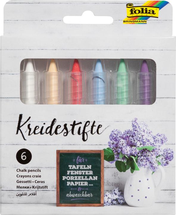 Produktbild Folia Kreide Stifte (Mehrfarbig, 2 mm, 6 x)