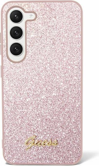 Produktbild Guess Tasche für S24 S921 GUHCS24SHGGSHP Hardcase Glitter Script pink (Samsung Galaxy S24)