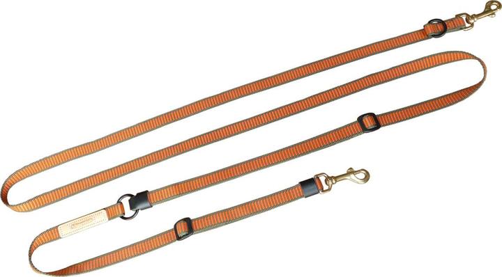 Produktbild Niggeloh Umhängeleine DeLuxe orange-oliv 20 mm (Hund, Allgemein)