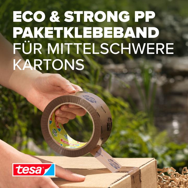 Actual product image tesa tesapack ECO & STRONG packaging tape - environmentally friendly packaging tape made from 100 % (50 mm)