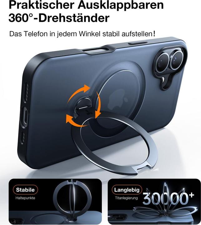Produktbild Torras UPRO Ostand Spin (Apple iPhone 16)