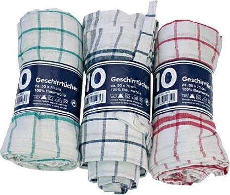 Trend-24 10er Set Geschirrtücher 45x70cm farblich assortiert (50 x 70 cm)