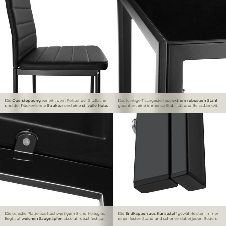 Immagine prodotto tectake Essgruppe Berlin (120 x 70 x 75 cm)