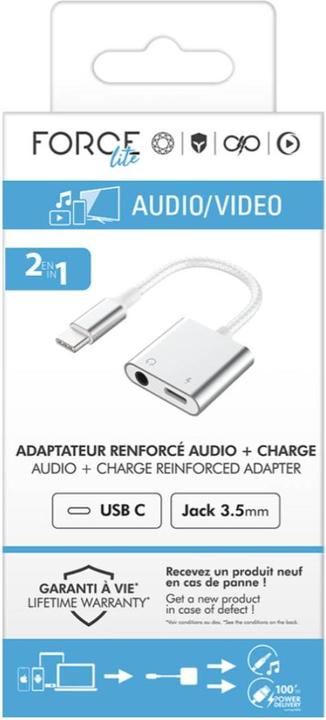 Etichetta energetica Force Power Adattatore 2 in 1 (USB tipo C)