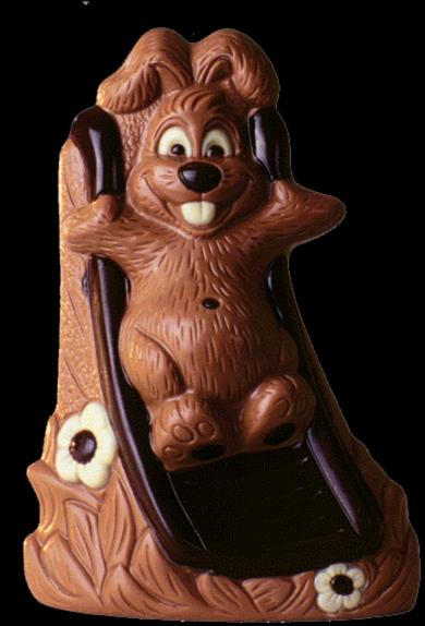 Image du produit miniSchoggi Moule à chocolat Lapin de Pâques sur toboggan