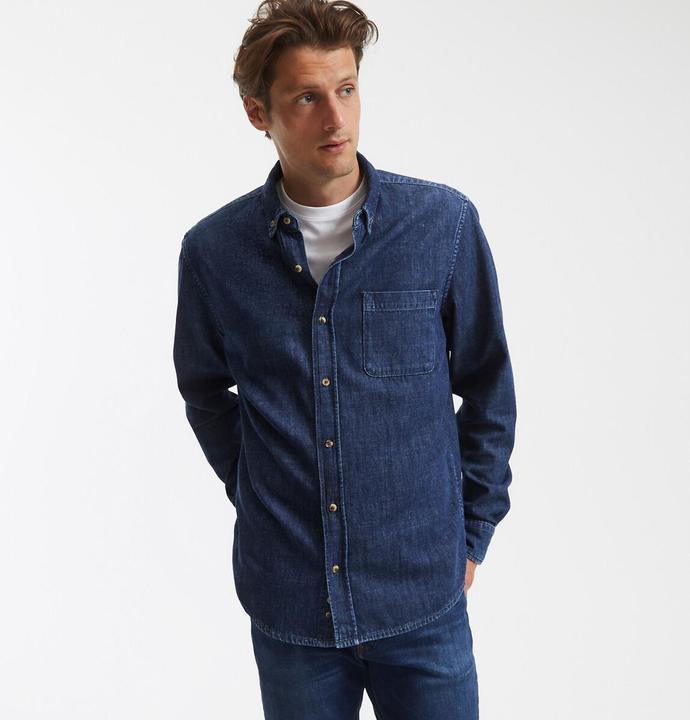 Image du produit La Redoute Collections Chemise en jean avec col boutonné (S)