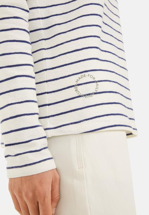 Produktbild Camel Active Gestreiftes Langarmshirt aus reiner Baumwolle (M)