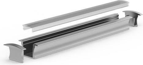 Produktbild LEDsON Eingebautes schlankes 15 mm, silber eloxiertes Aluminium-LED-Profil - 3 meter (300 cm, Indoor)