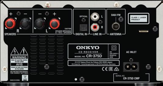 Actual product image Onkyo CS-375D (CD player, Bluetooth, 2x 20 W)