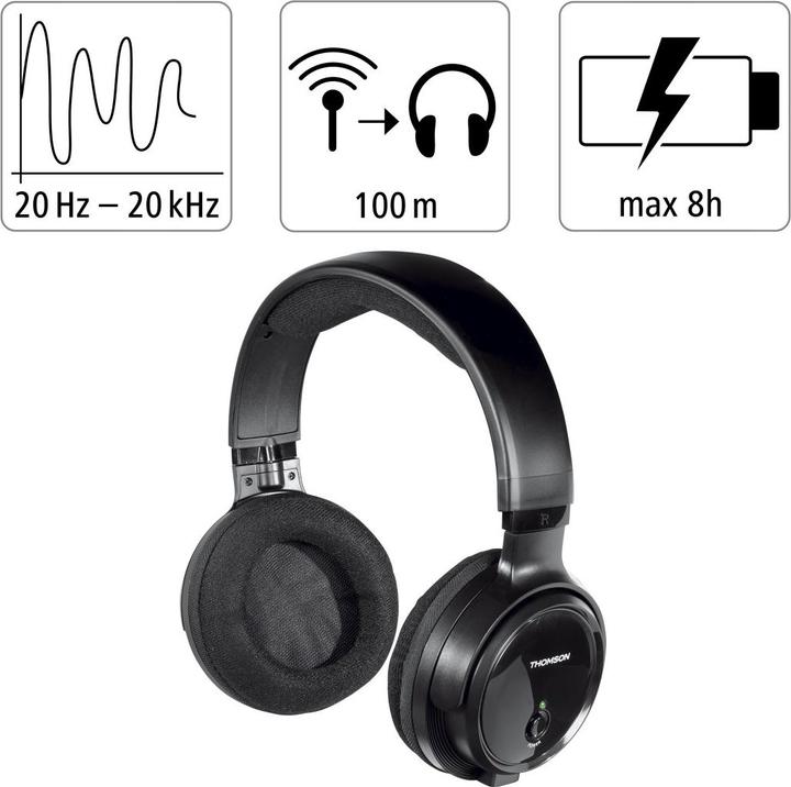 Actual product image Thomson WHP3001BK UHF (8 h, Wireless)
