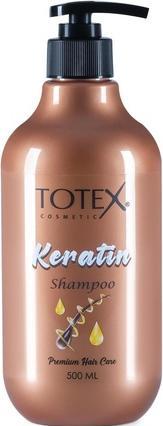 Produktbild Totex Keratin Haarshampoo Unisex Premium Haarpflege Schnelle Schadensbehebung 500ml (500 ml, Flüssiges Shampoo)