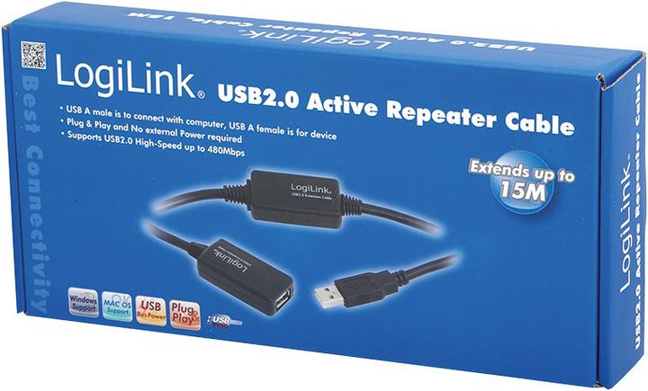 Produktbild LogiLink USB A - A (20 m, USB 2.0)