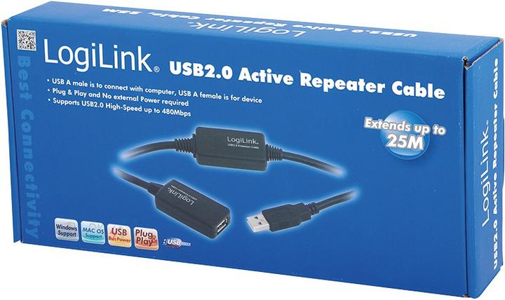 Produktbild LogiLink USB A - A (25 m, USB 2.0)