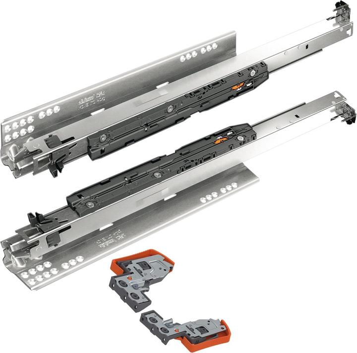 Produktbild Vasalat BLUM MOVENTO BLUMOTION S 766H Schubladenschienen, 500mm Auszug 70kg inkl.Zubehör